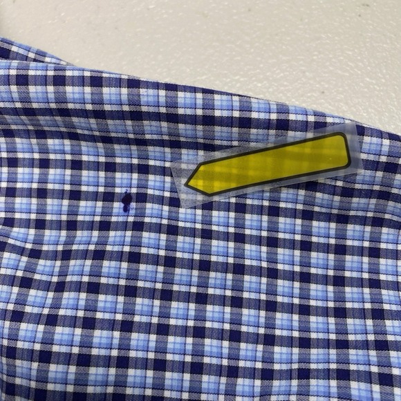 Ermenegildo Zegna Shirt XXL Mens L/S Button Up Blue Plaid READ - Picture 10 of 11